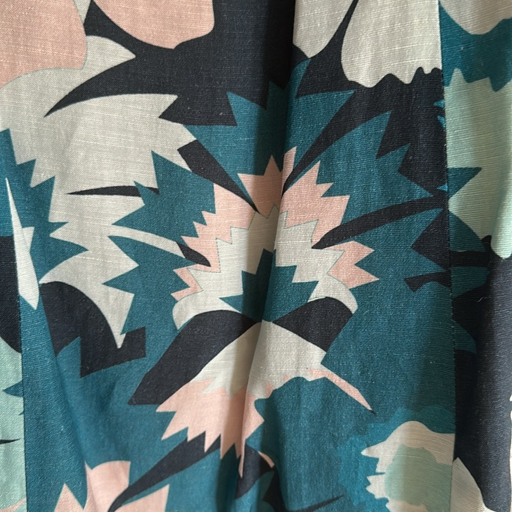 NWT Adriana Degreas Flower Power Puff Sleeve Long Dress Size Small - Picture 5 of 8